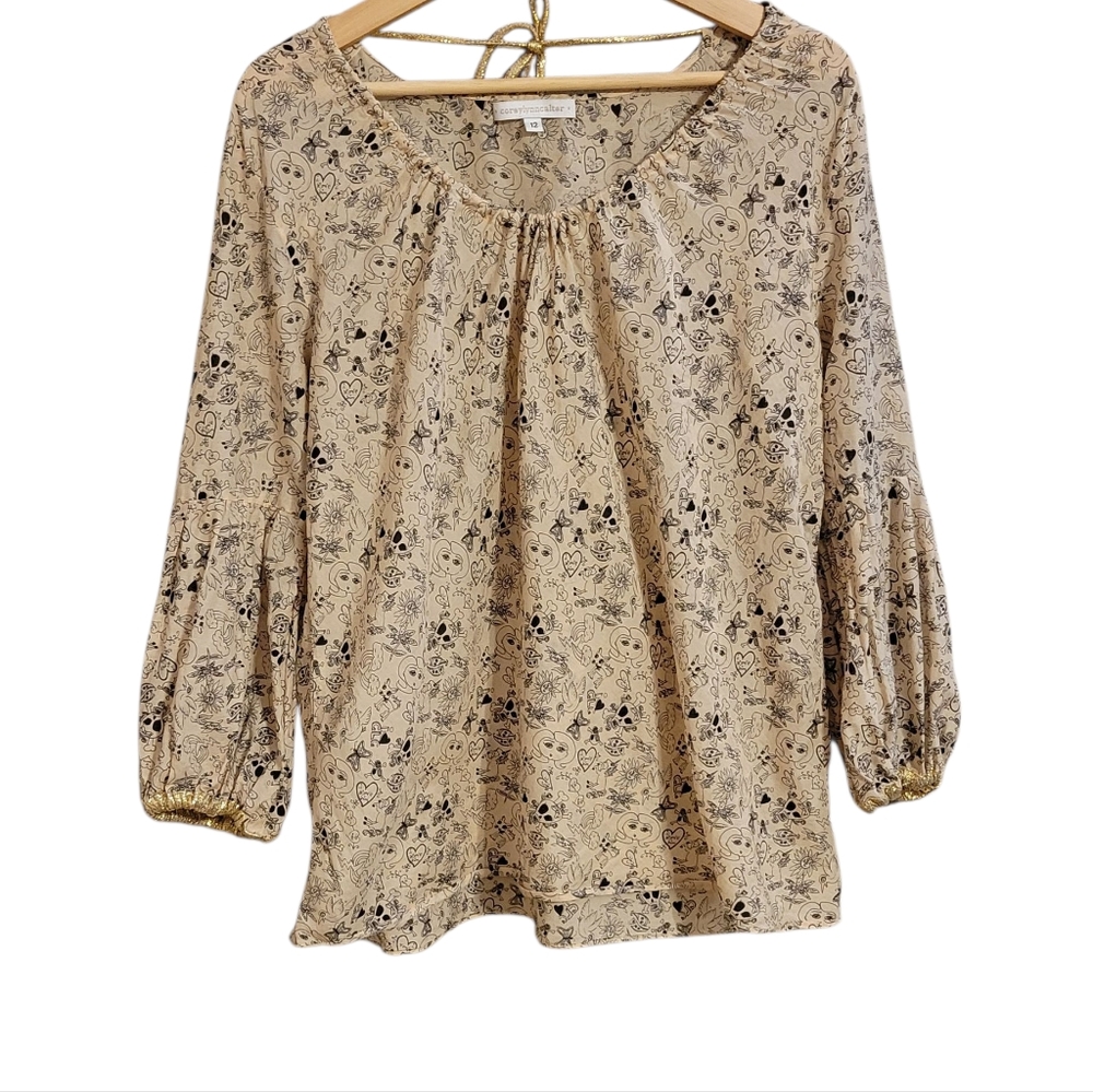 Corey Lynn Calter Silk Blend Whimsigoth Top